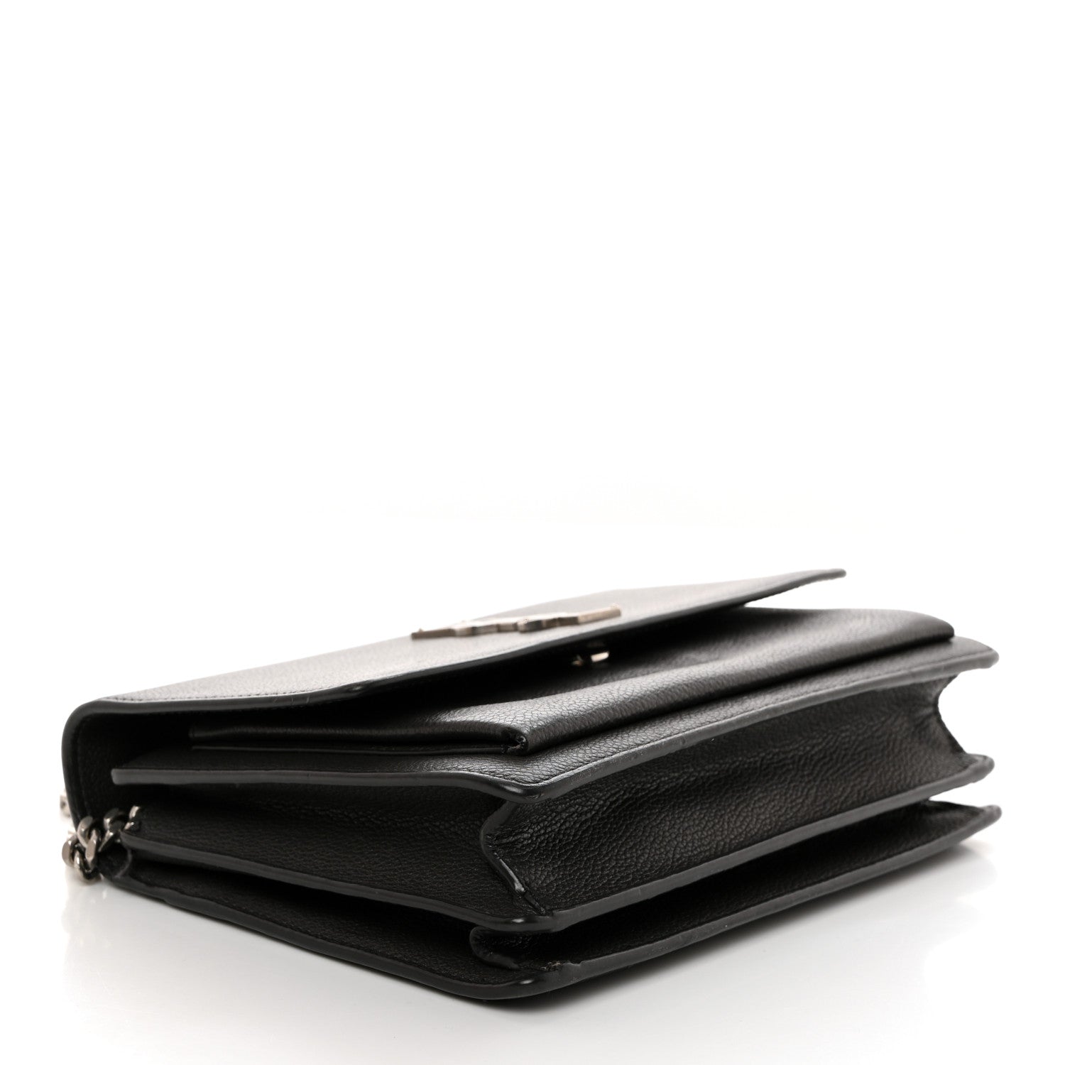 Saint Laurent Grained Calfskin Medium Monogram Sunset Dark Anthracite 4 of 10