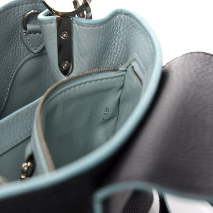 Louis Vuitton Taurillon Capucines BB Black Turquoise 7 of 10
