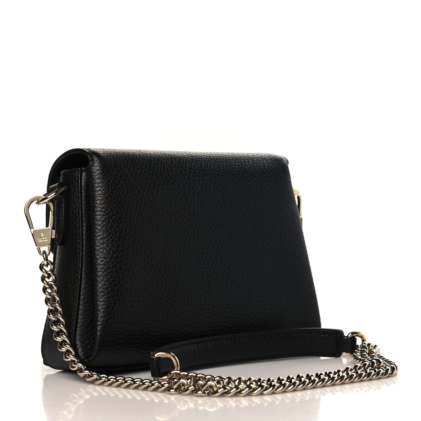 Dollar Calfskin Interlocking G Crossbody Bag Black