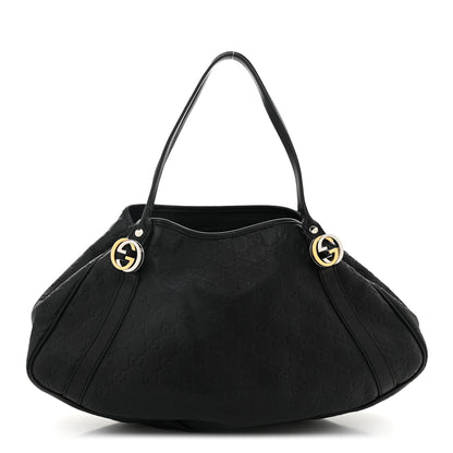 Gucci Guccissima Medium GG Twins Shoulder Bag Black 1 of 11