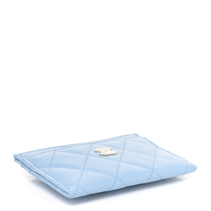 Chanel Caviar Quilted Card Holder Light Blue 4 of 8