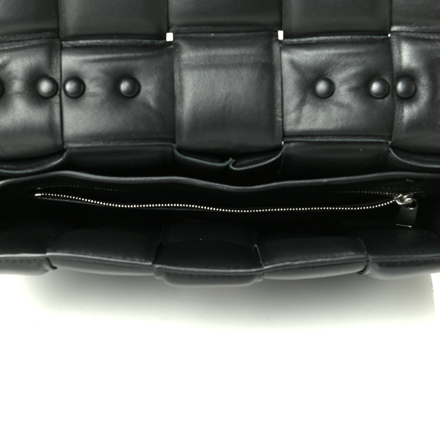 Bottega Veneta Lambskin Maxi Intreccio Padded Chain Cassette Crossbody Bag Black 4 of 7