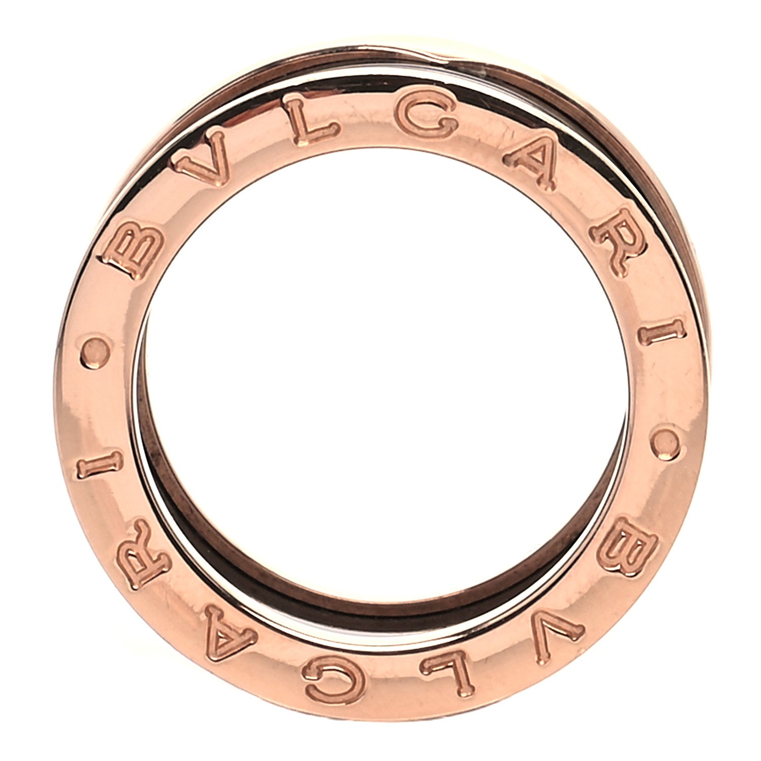 Bulgari 18K Rose Gold Black Ceramic B.Zero1 Four-Band Ring 51 5.75 4 of 7