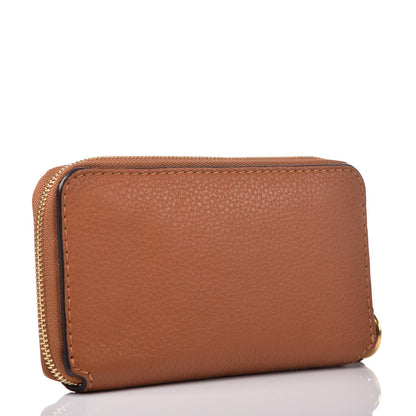 Chloe Grained Calfskin Marcie Long Zip Around Wallet Tan 3 of 10