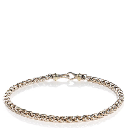 David Yurman 14K Yellow Gold Sterling Silver Wheat Chain Necklace 3 of 5