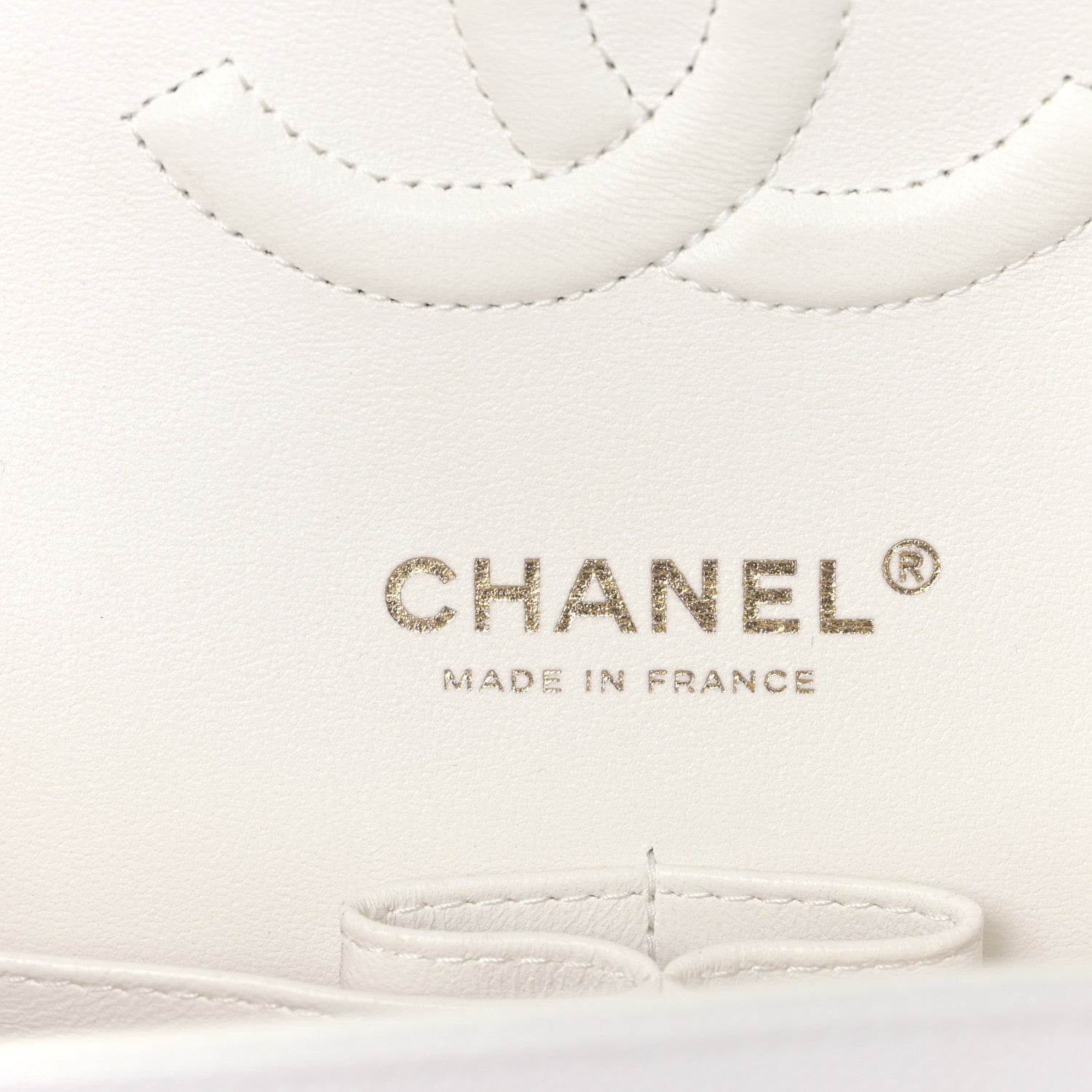 Chanel Caviar Quilted Medium Double Flap White 6 of 9