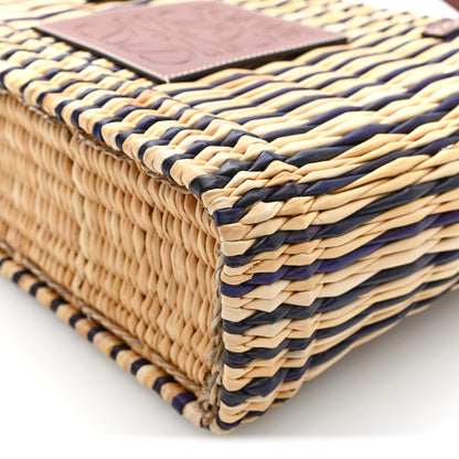 Loewe Raffia Square Small Basket Tote Bag Natural Black Pecan 10 of 10
