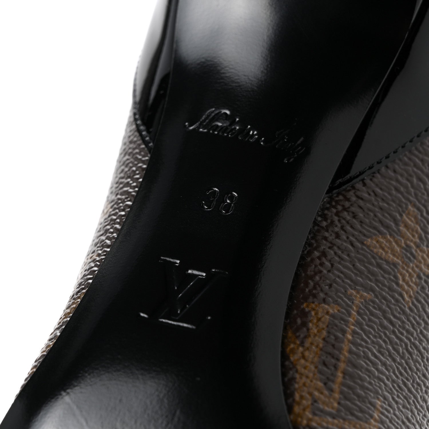 Louis Vuitton Monogram Cherie Pumps 38 Black 7 of 10