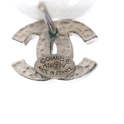 Chanel Crystal Mini Timeless CC Earrings Silver 4 of 6