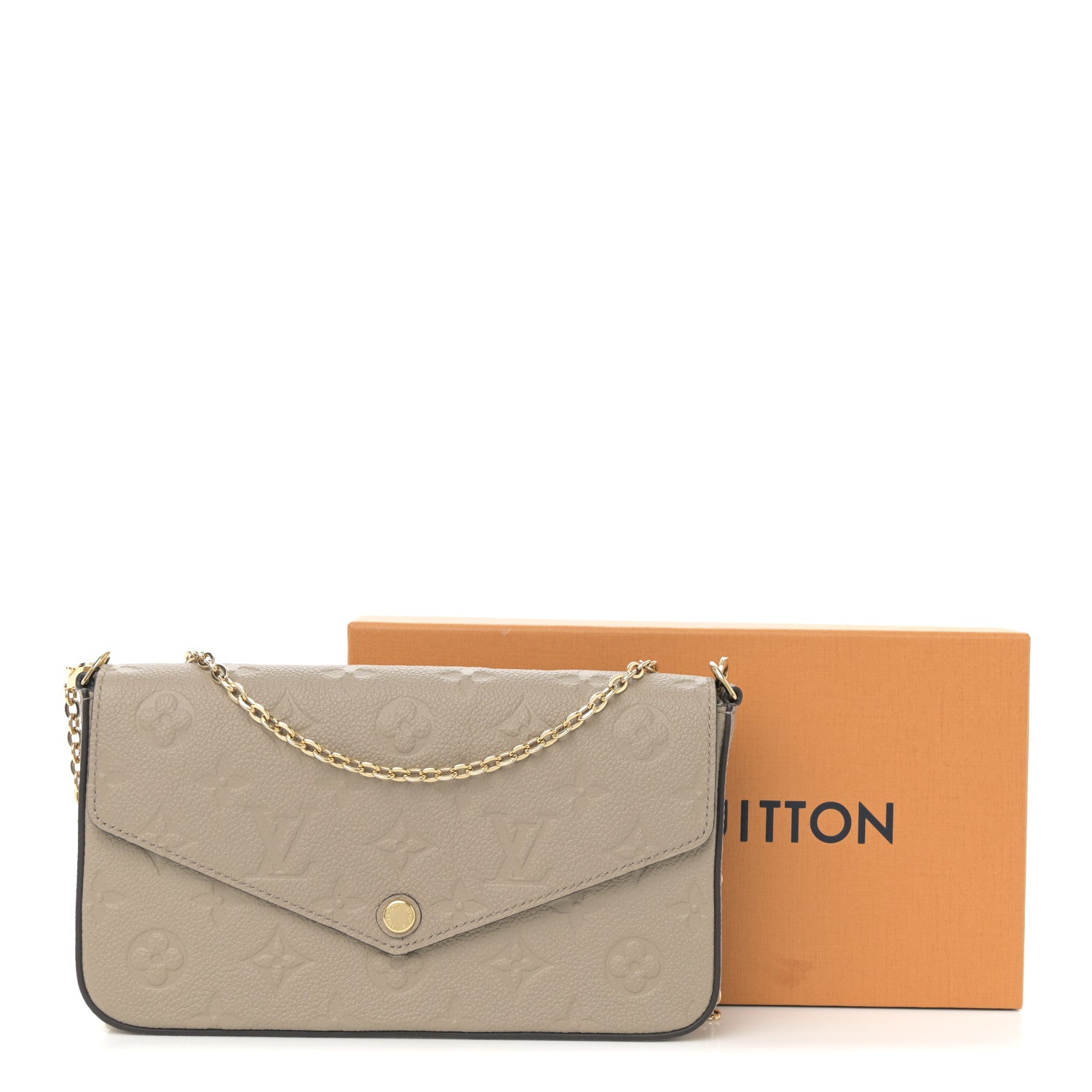 Louis Vuitton Empreinte Pochette Felicie Chain Wallet Tourterelle 11 of 11
