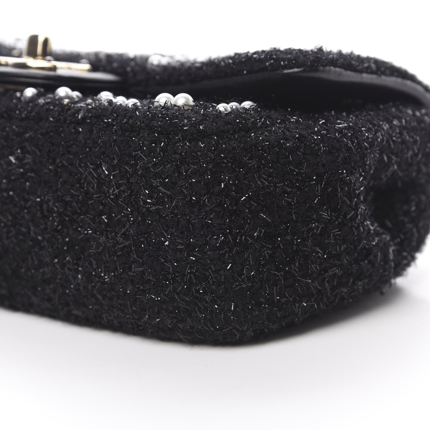 Chanel Tweed Pearl Mini Cosmos Flap Black 10 of 11