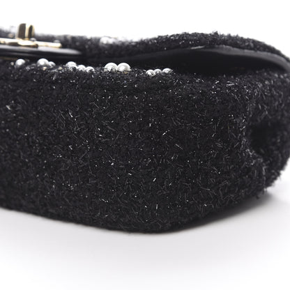 Chanel Tweed Pearl Mini Cosmos Flap Black 10 of 11