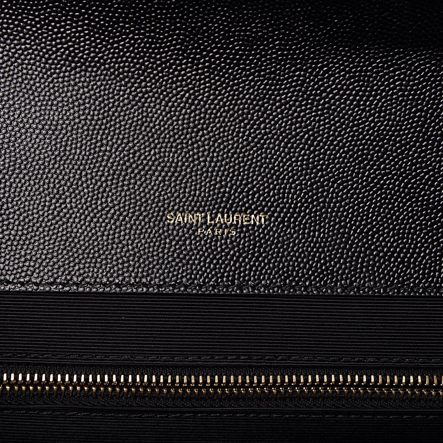 Grain De Poudre Textured Mixed Matelasse Large Triquilt Monogram Satchel Black