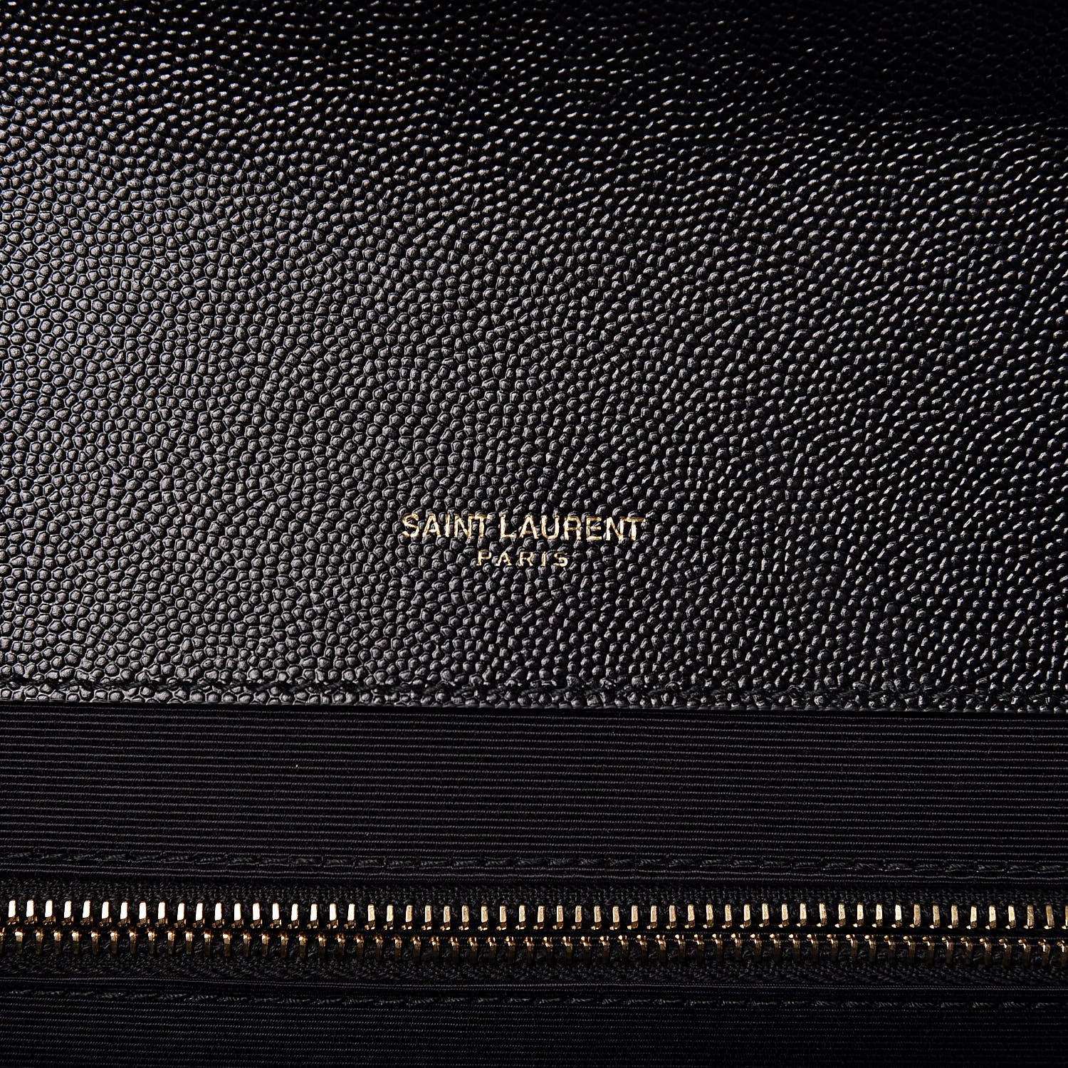 Saint Laurent Grain De Poudre Textured Mixed Matelasse Large Triquilt Monogram Satchel Black 5 of 10