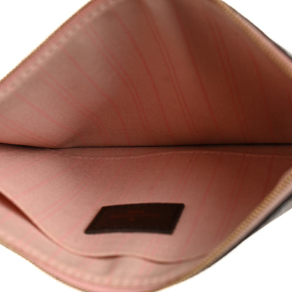 Louis Vuitton Damier Ebene Neverfull MM GM Pochette Rose Ballerine 5 of 20