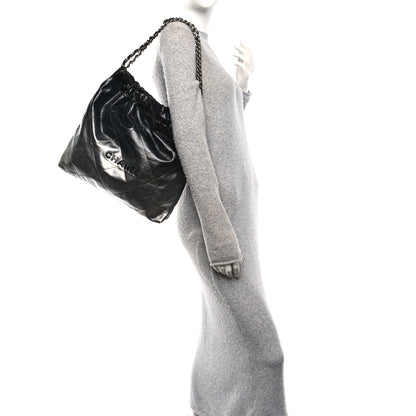 Chanel Metallic Shaded Calfskin Quilted Chanel 22 Black Silver 2 of 11