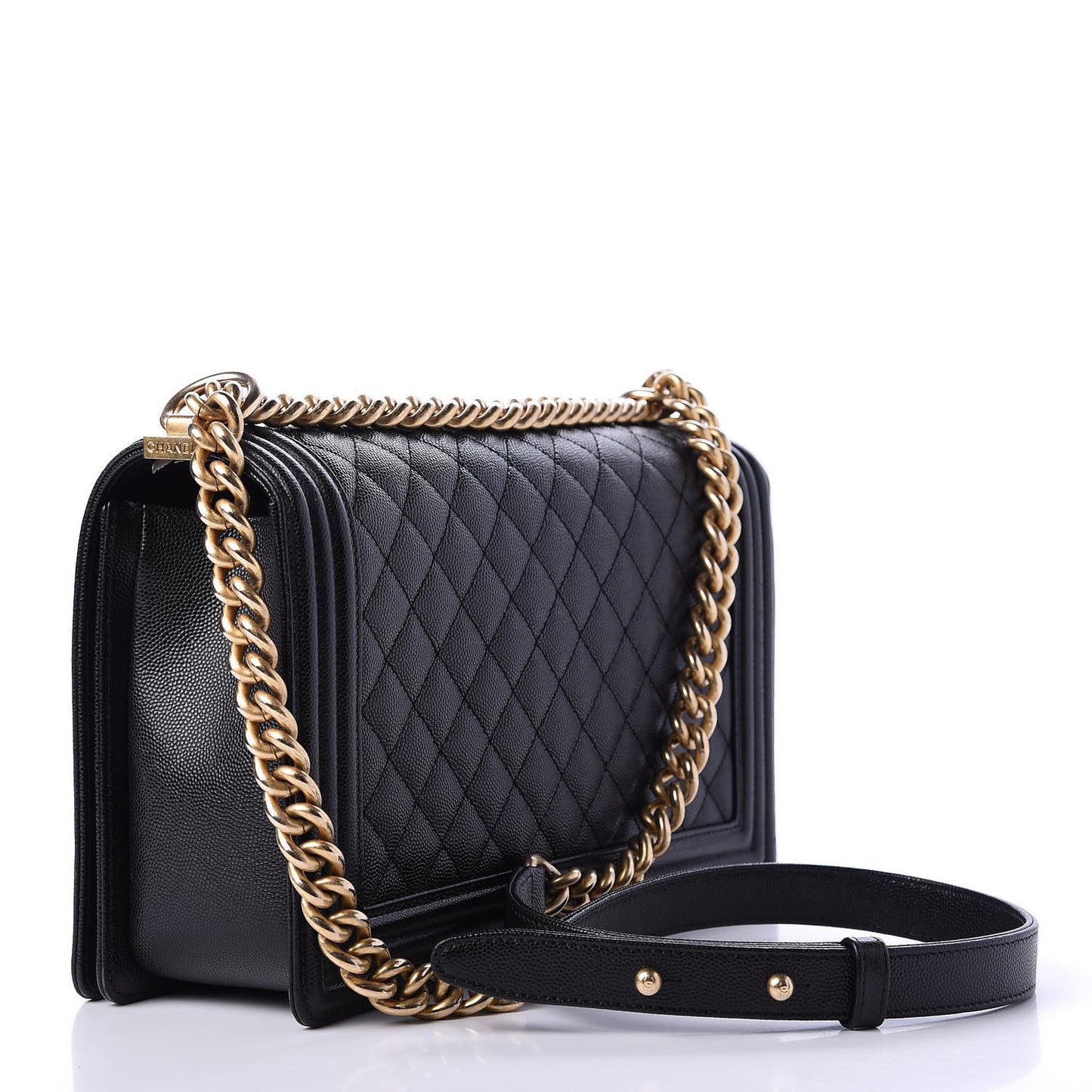 Caviar Quilted New Medium Boy Flap Black
