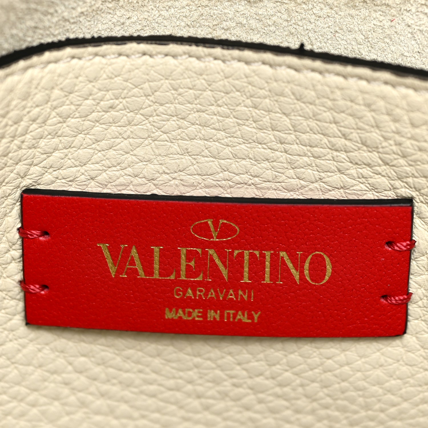Valentino Garavani Grained Calfskin Rockstud Bucket Bag Ivory 6 of 10