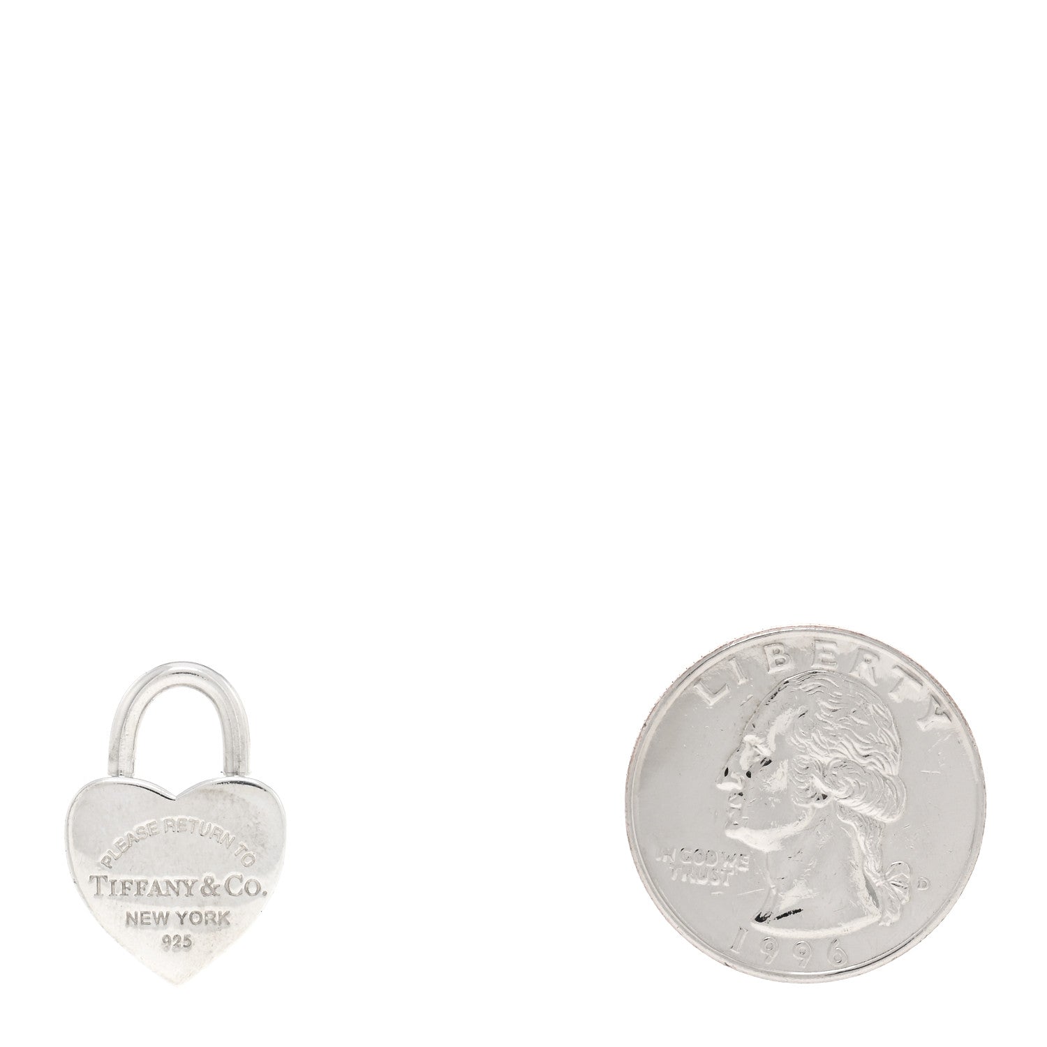 Tiffany Sterling Silver Return to Tiffany Heart Lock Pendant 2 of 3