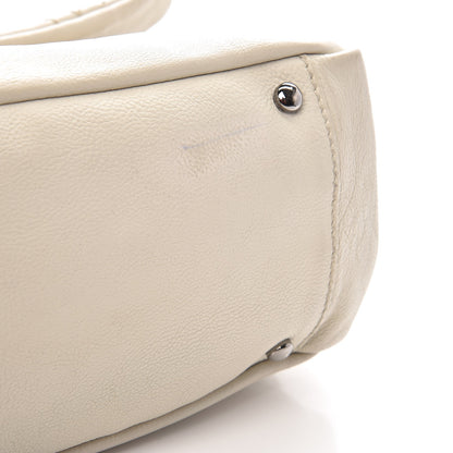 Chanel Calfskin Diamond Stitch Accordion Flap White 9 of 15