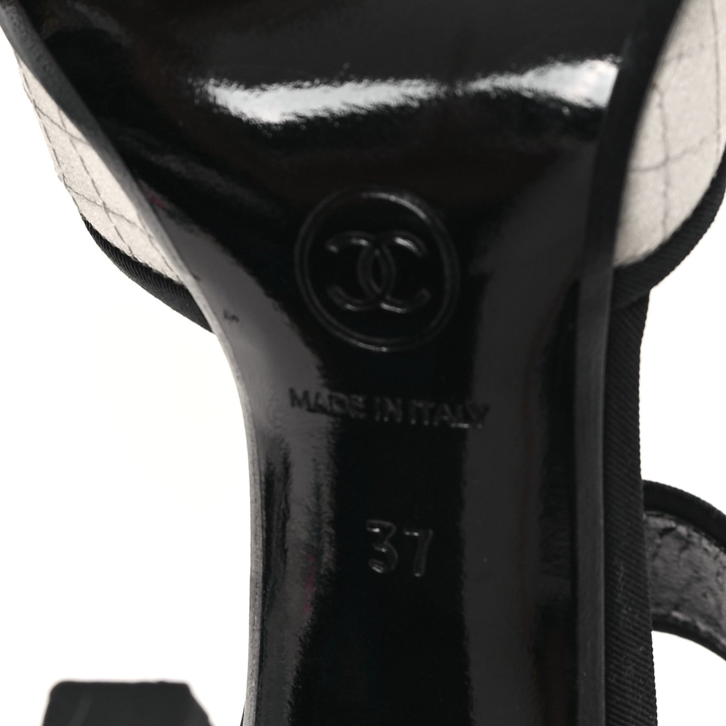 Satin Quilted Mary Jane Pumps 37 Grey