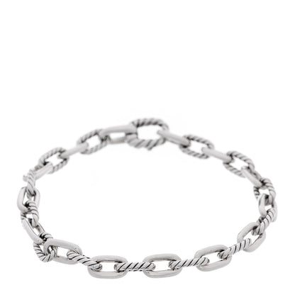 David Yurman Sterling Silver 5.5mm DY Madison Link Chain Bracelet 1 of 3