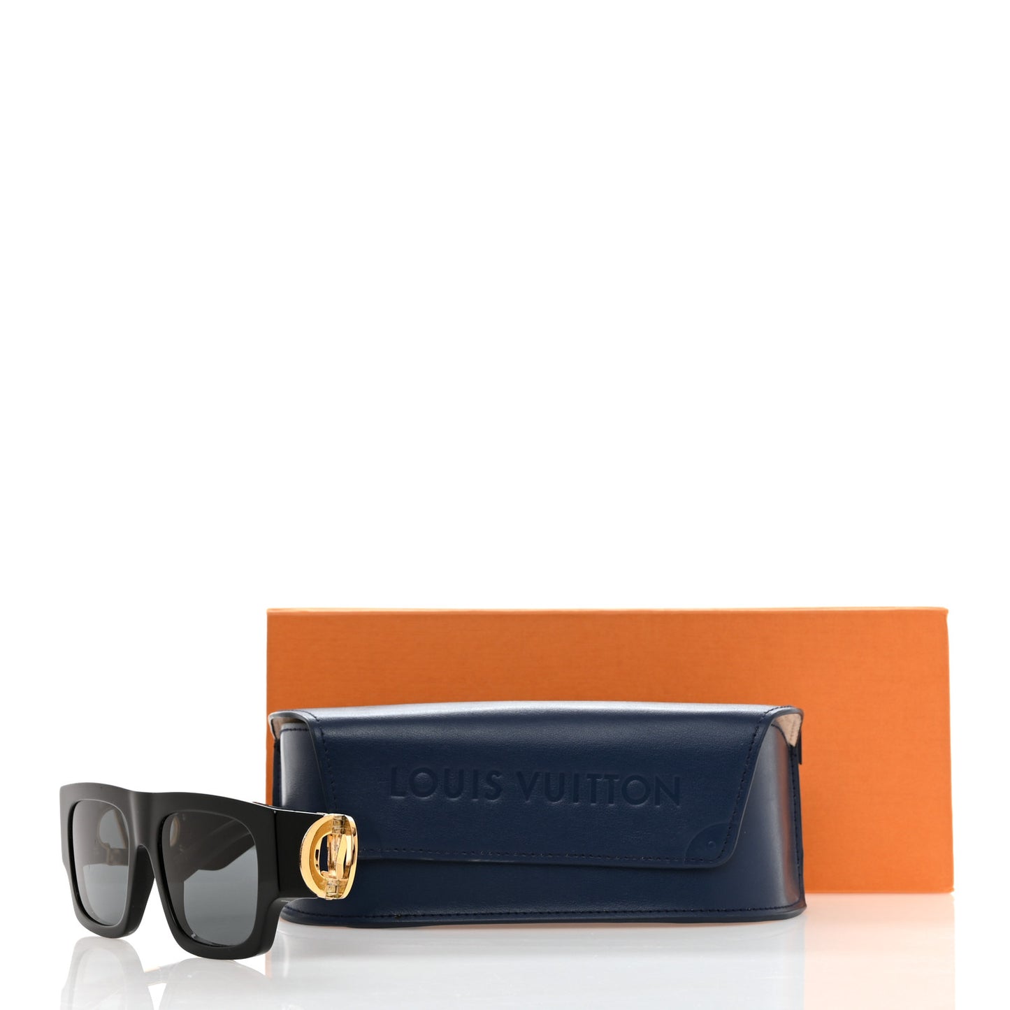 Acetate LV Link Square Sunglasses Z1478W Black