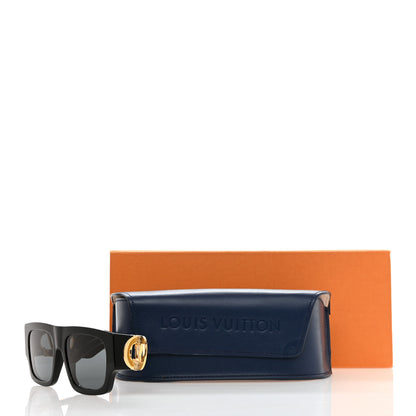 Louis Vuitton Acetate LV Link Square Sunglasses Z1478W Black 8 of 8