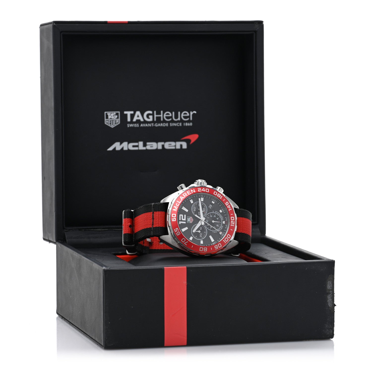 Tag Heuer Stainless Steel Fabric 42mm Formula 1 McLaren Chronograph Quartz Watch Black CAZ1112 5 of 5