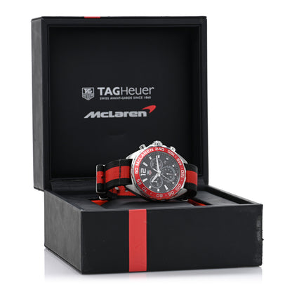Tag Heuer Stainless Steel Fabric 42mm Formula 1 McLaren Chronograph Quartz Watch Black CAZ1112 5 of 5
