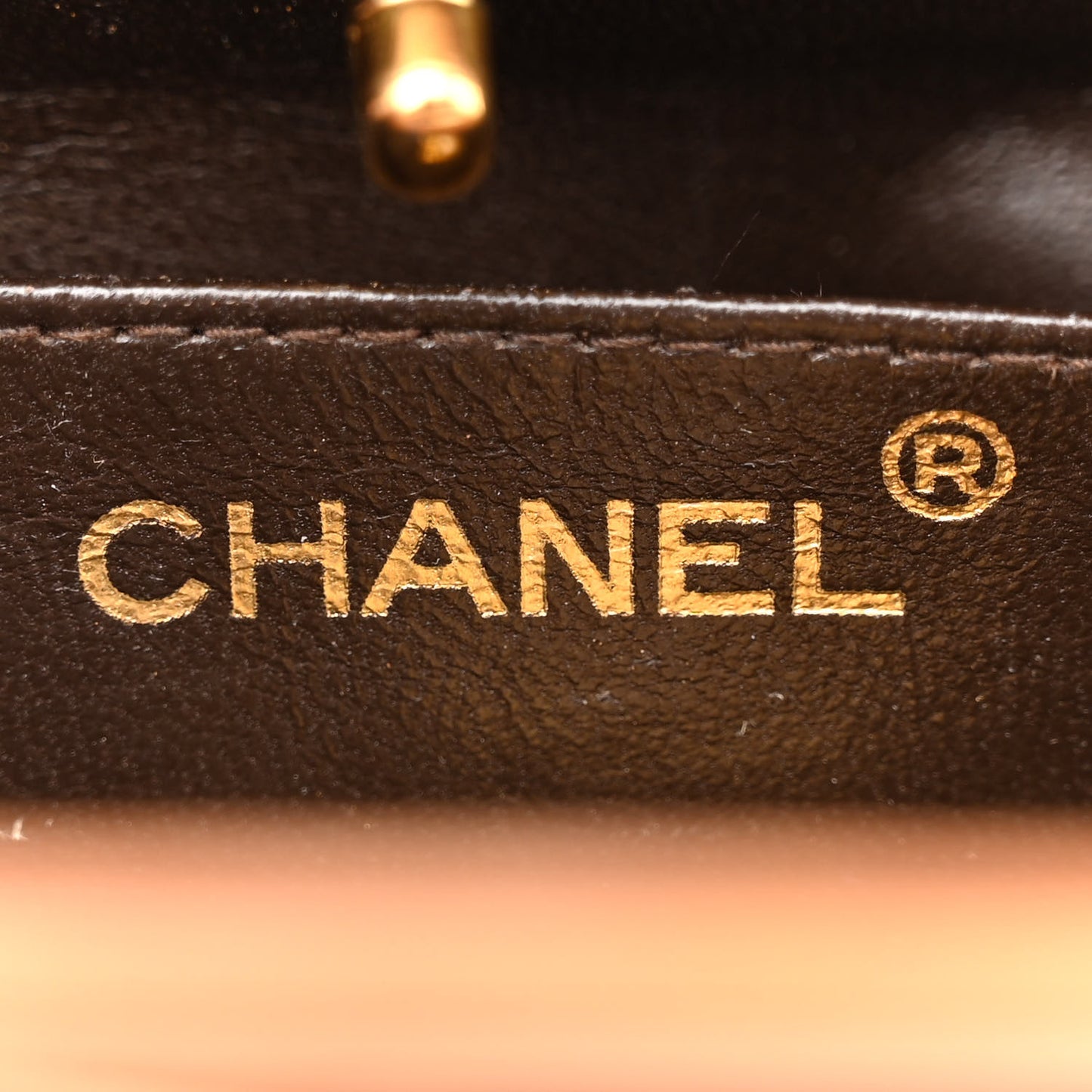 Lambskin Quilted Mini 31 Shopping Bag Brown