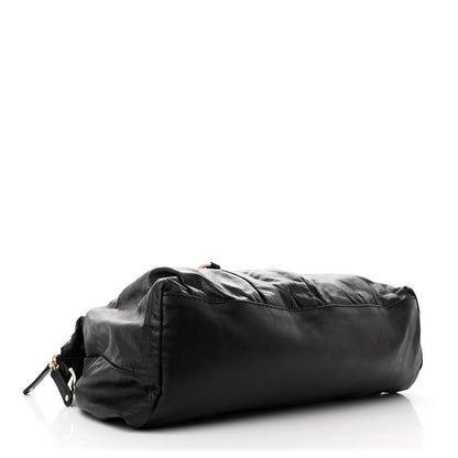 Gucci Calfskin Bamboo Beads Top Handle Bag Black 4 of 10