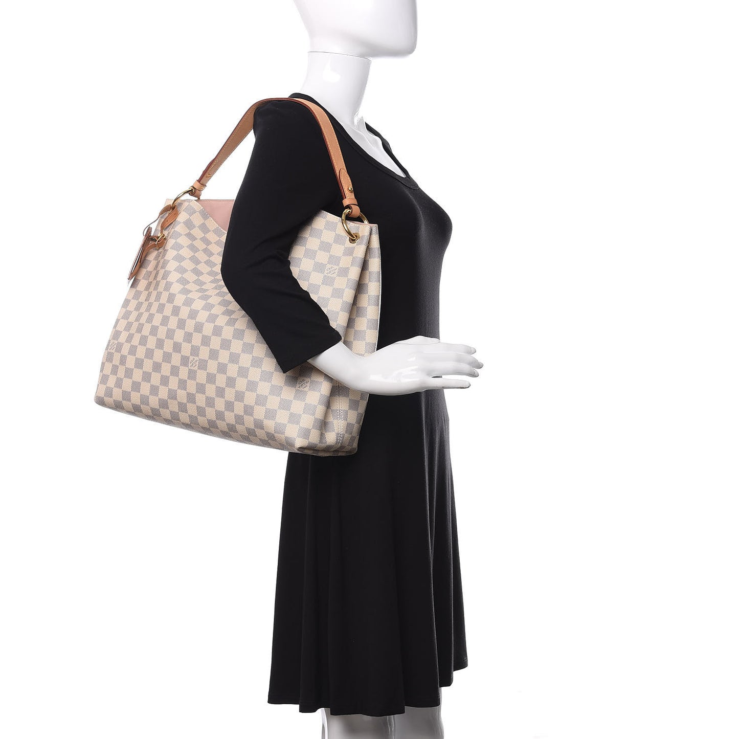 Damier Azur Graceful MM Rose Ballerine