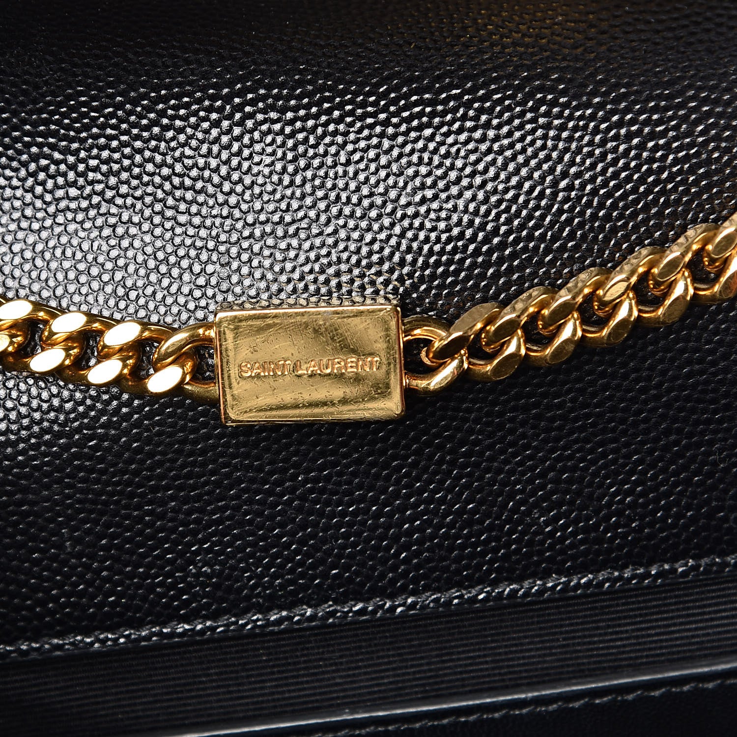Saint Laurent Grain De Poudre Small Monogram Kate Satchel Black 7 of 12