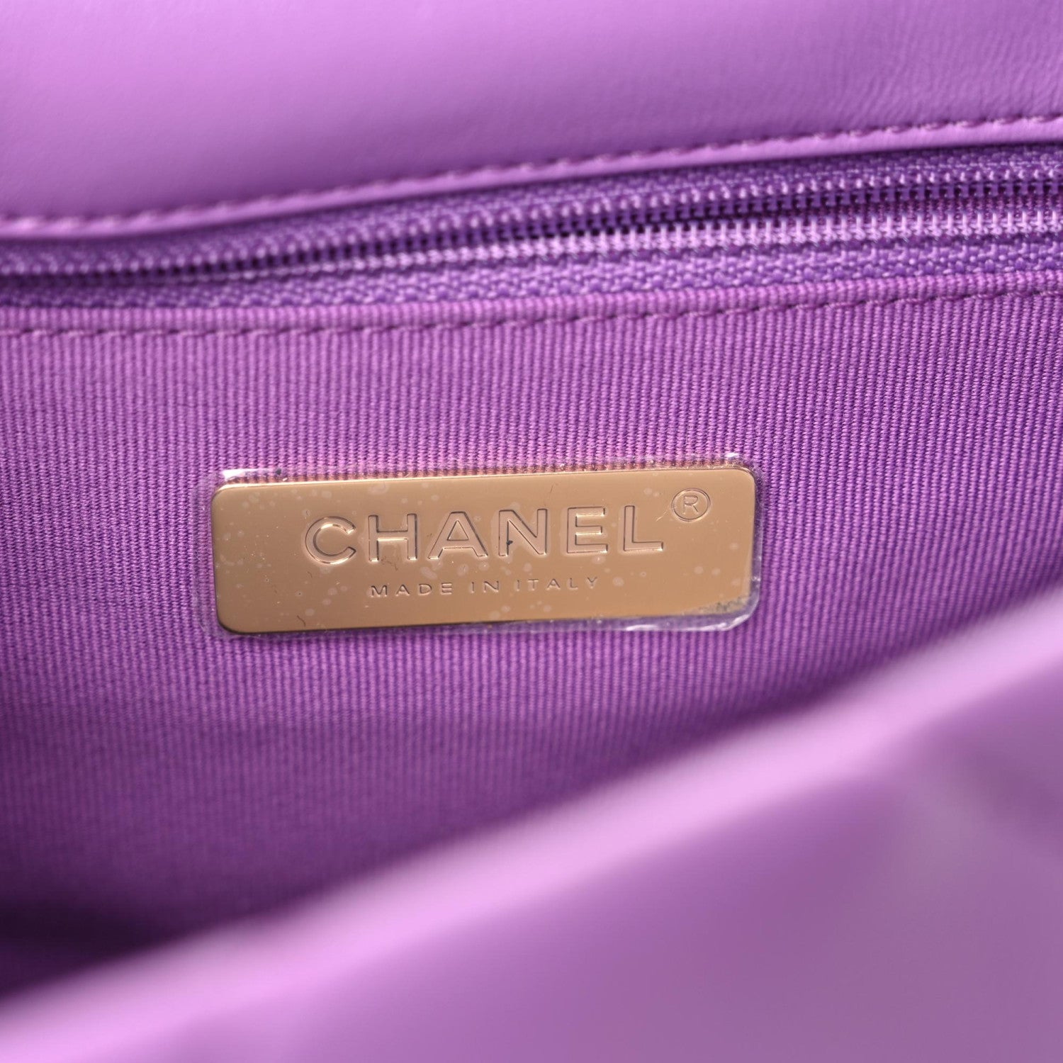 Chanel Lambskin Quilted Medium Chanel 19 Flap Light Purple 7 of 8