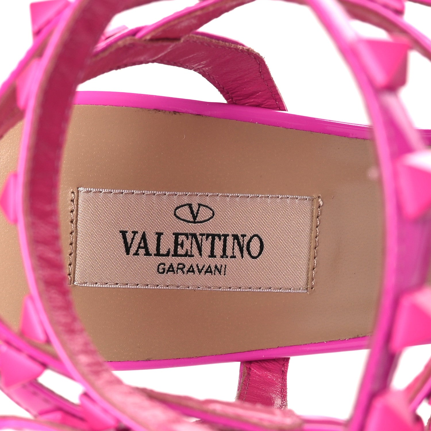 Valentino Garavani Patent Lacquered Monochrome Rockstud Ankle Strap 65mm Pumps 40 Pink PP 7 of 7
