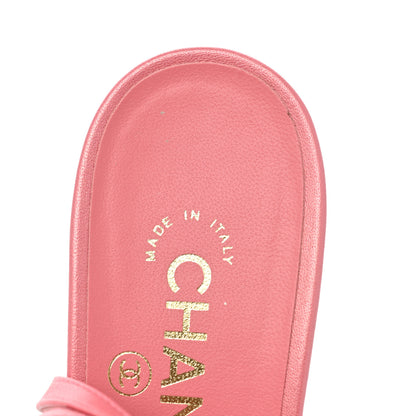 Chanel Iridescent Lambskin Cap Toe CC Slingback Pumps 39 Pink Black 9 of 9
