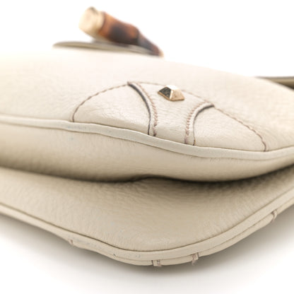 Gucci Pebbled Calfskin Bamboo Chain Bag White 10 of 12