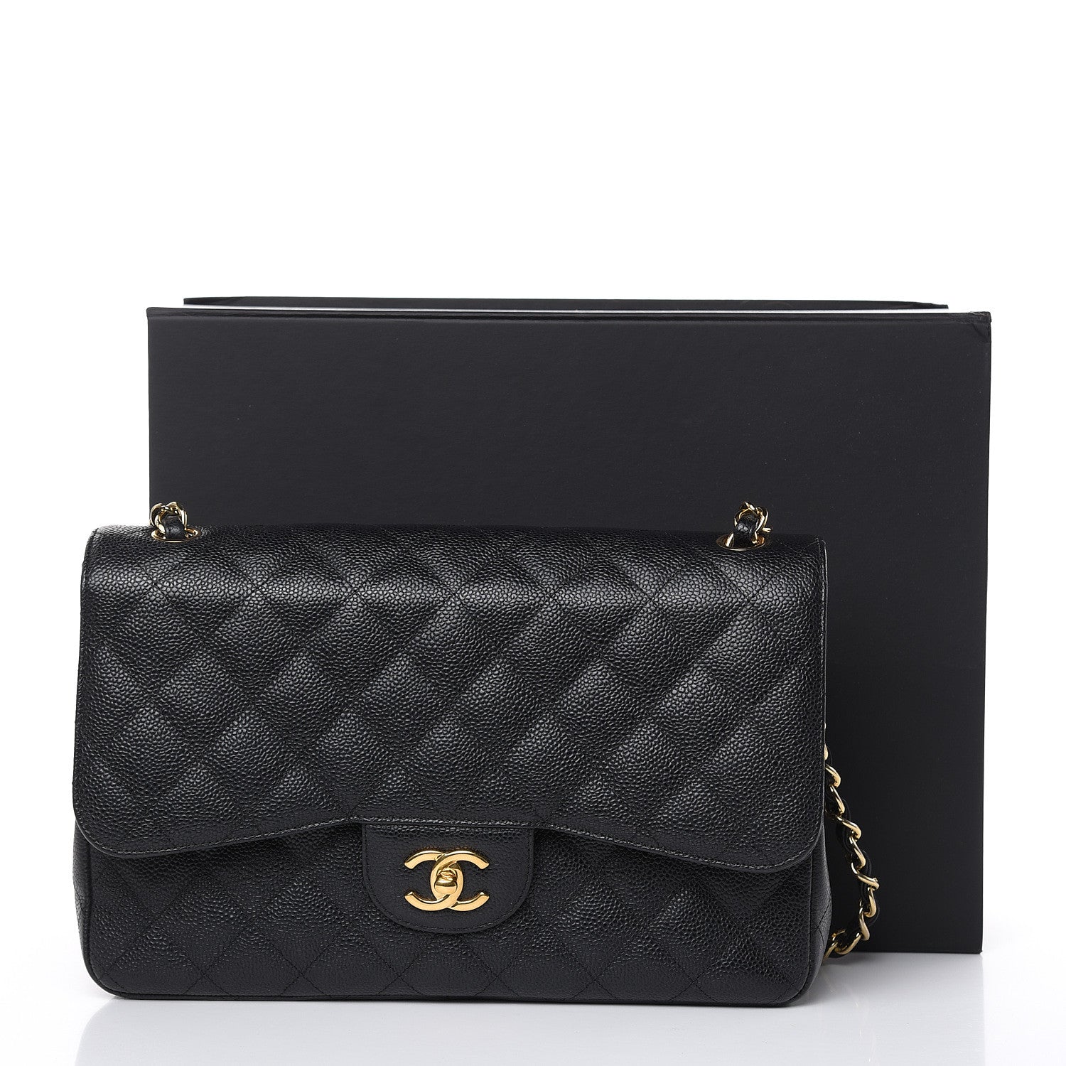 Chanel Caviar Quilted Jumbo Double Flap Black 12 of 12