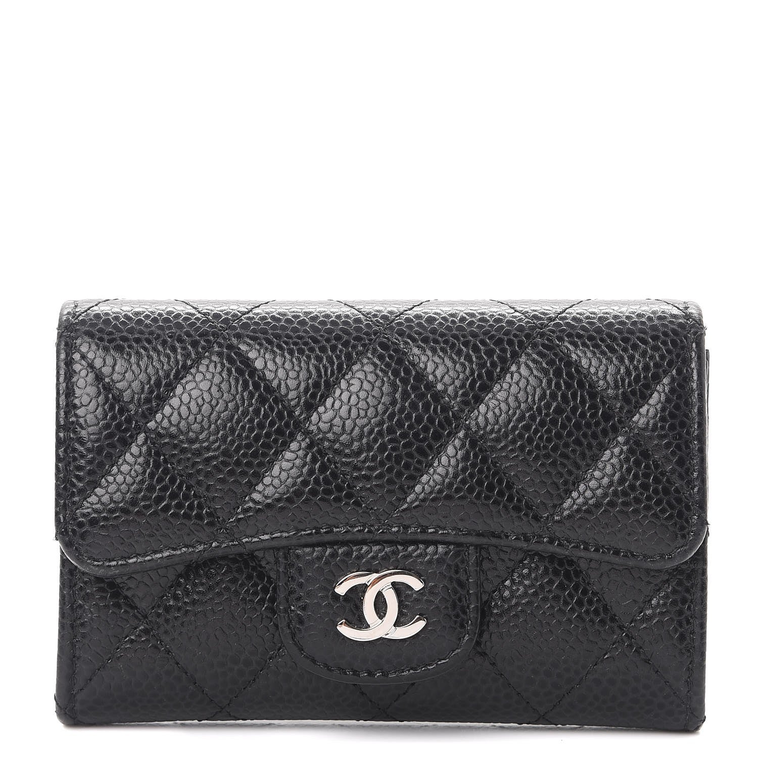 Chanel Caviar Quilted Flap Card Holder Black 1 of 8