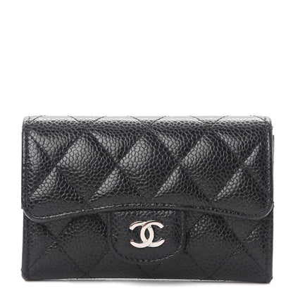 Chanel Caviar Quilted Flap Card Holder Black 1 of 8
