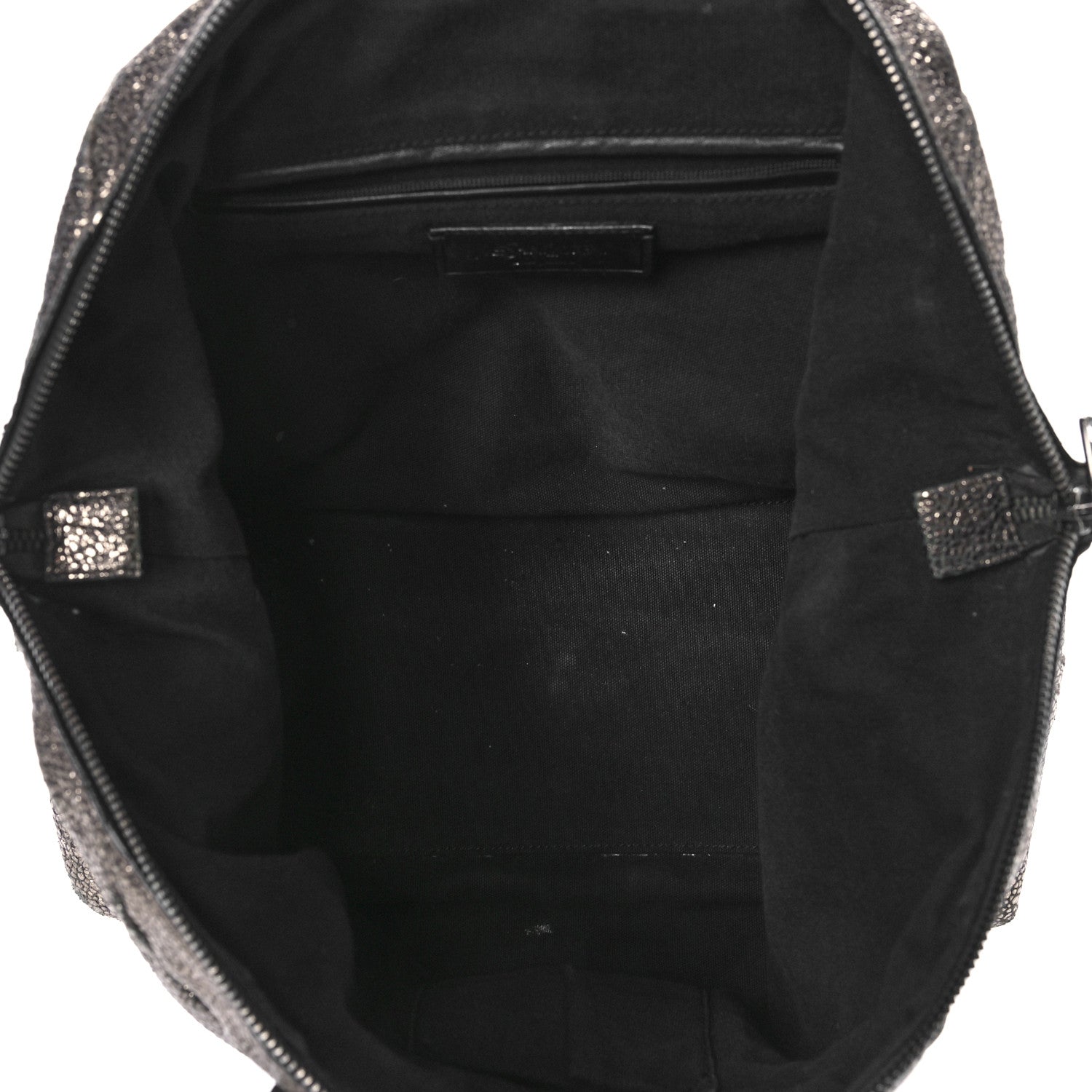 Saint Laurent Crackled Calfskin Small Volcano Easy Sac Silver 5 of 15