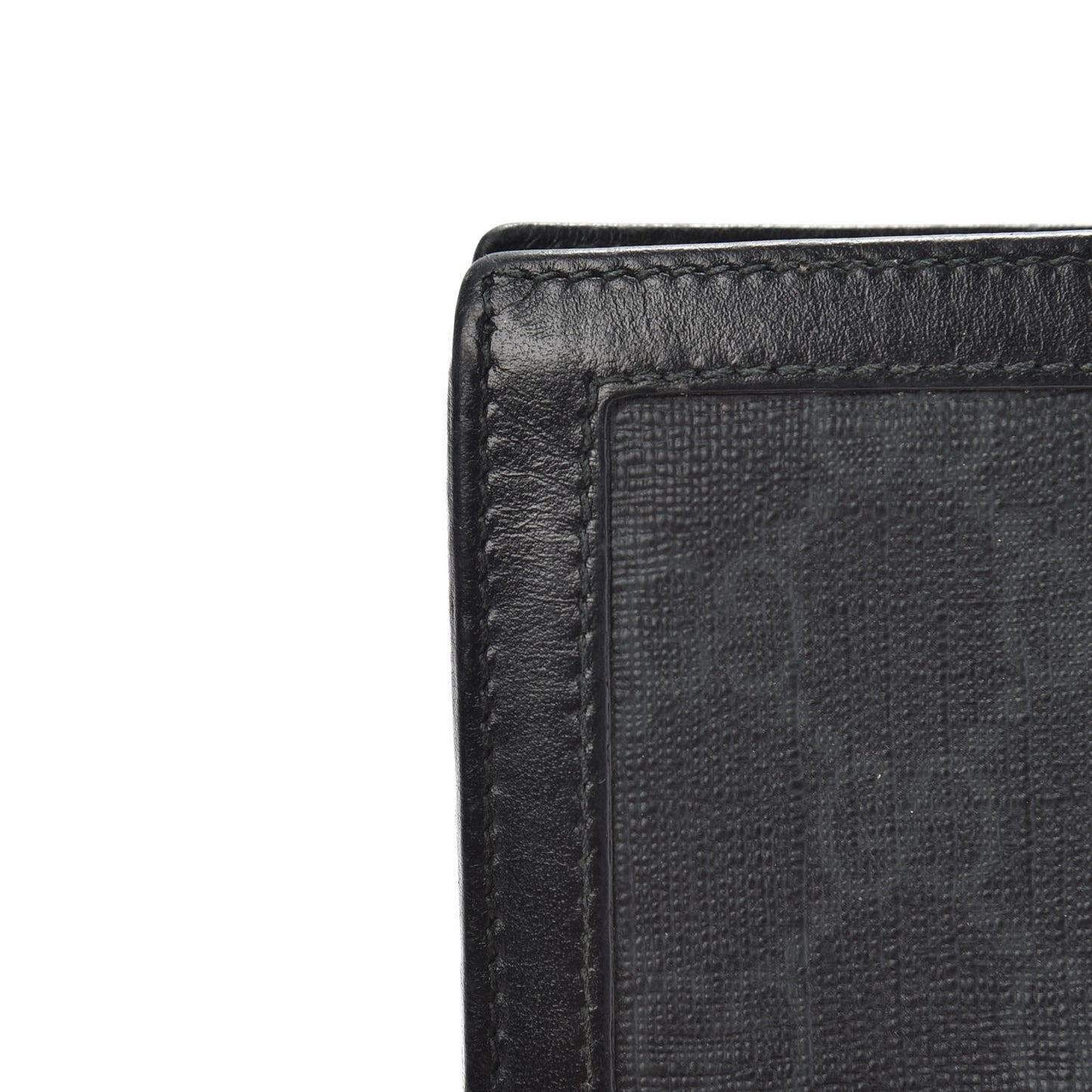 GG Supreme Monogram Bi-Fold Wallet Black Grey