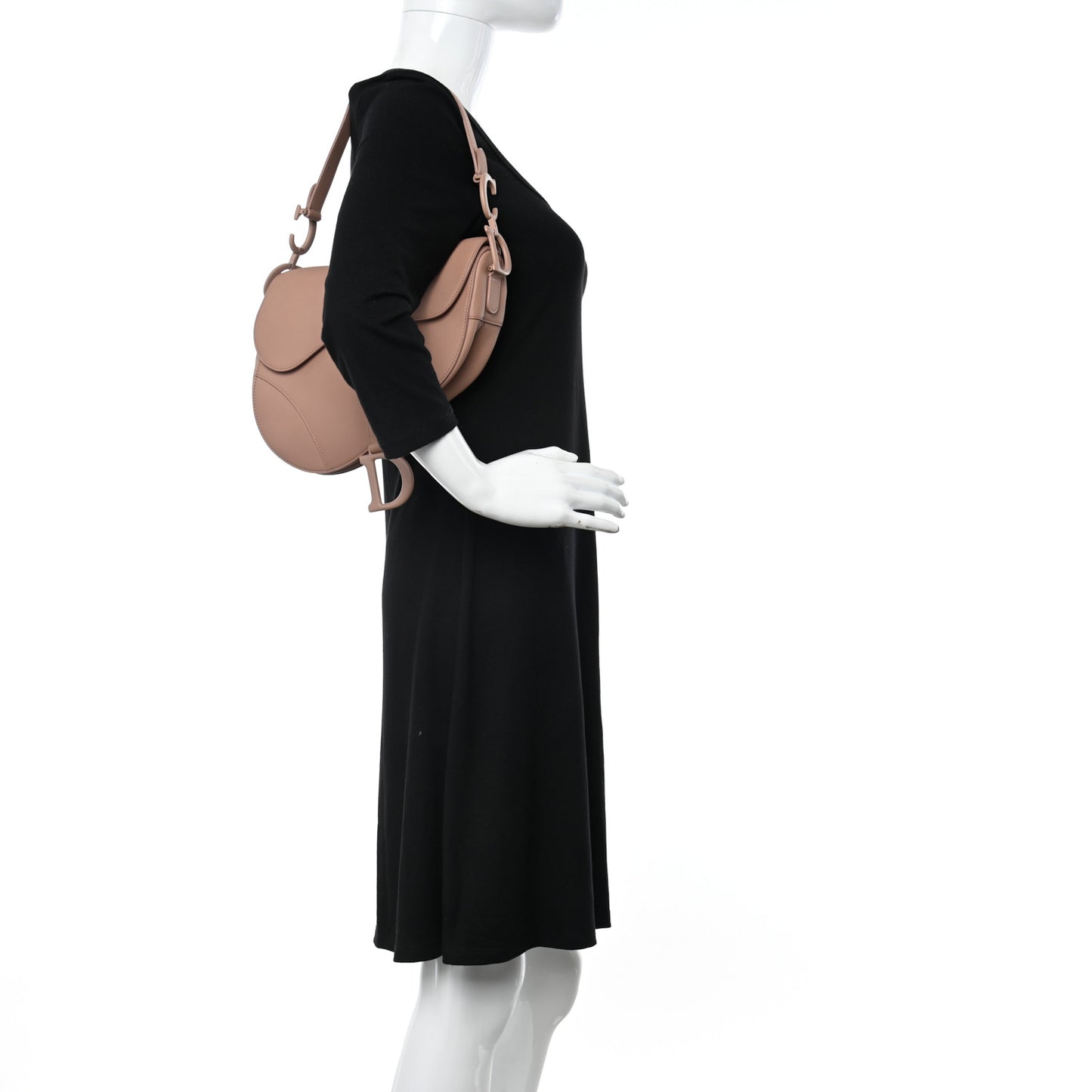 Ultra Matte Calfskin Saddle Bag Blush