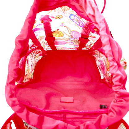 Gucci PVC Floral Double Buckle Backpack Fuchsia 4 of 9