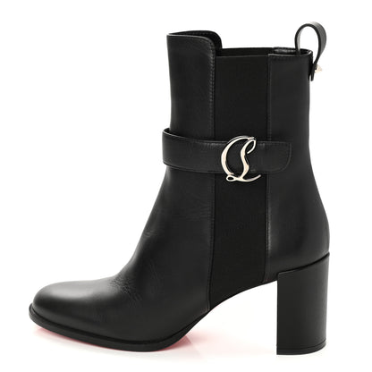 Christian Louboutin Calfskin 70 Chelsea Ankle Boots 38.5 Black 1 of 6