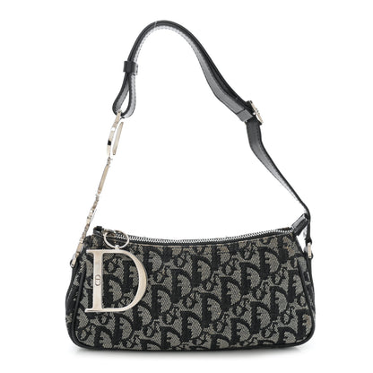 Christian Dior Monogram Shoulder Bag Pochette Black 1 of 13