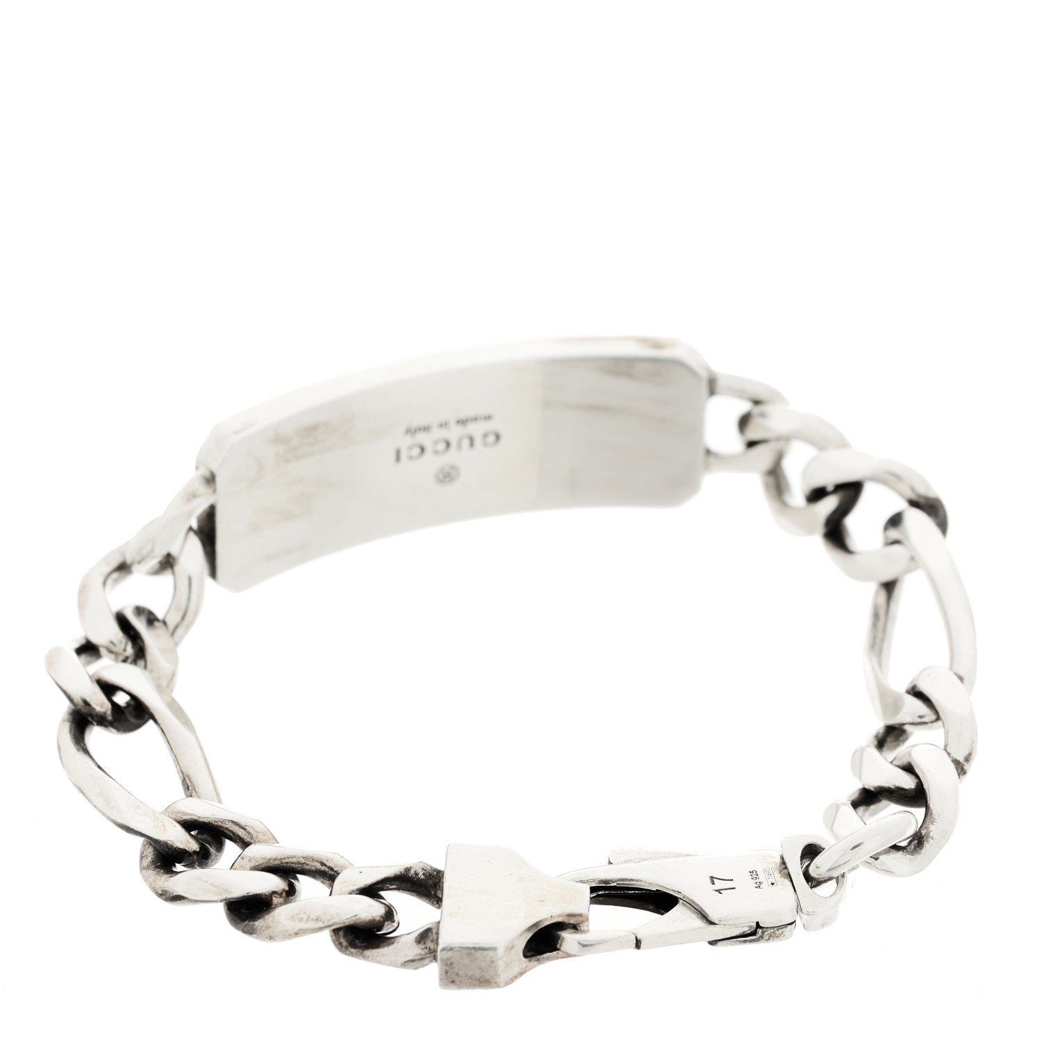 Gucci Sterling Silver GG Bee ID Chain Bracelet 3 of 7