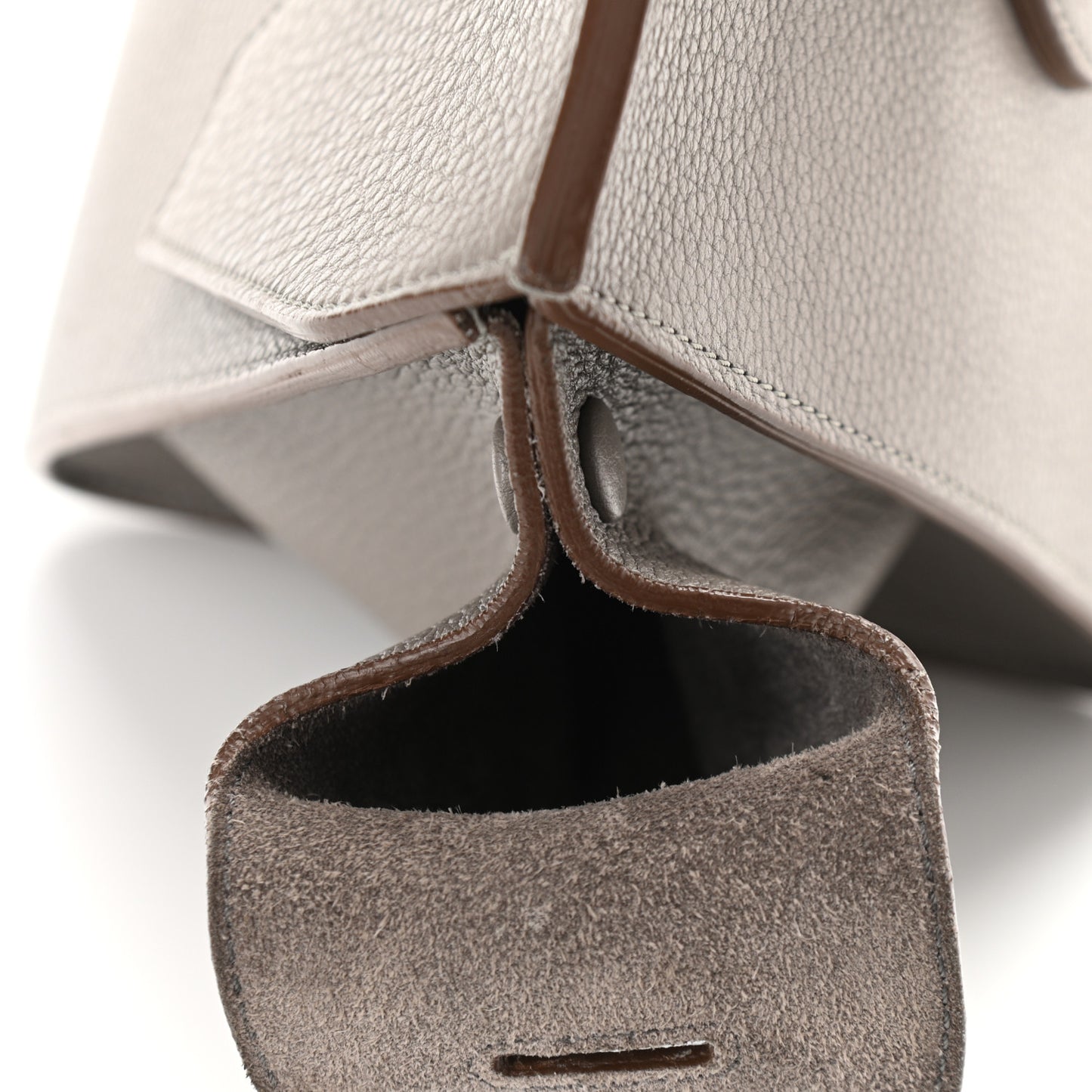 Crisped Calfskin Mini Tie Knot Tote Medium Grey