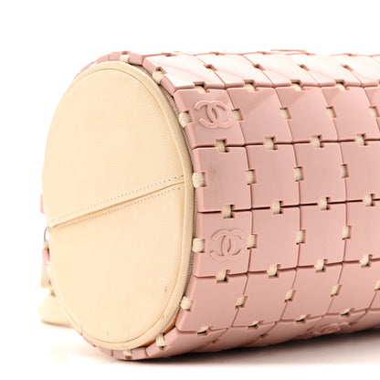 Chanel Lambskin Resin Tile Bowler Pink 8 of 12